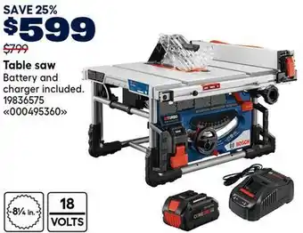 RONA Bosch Table saw offer