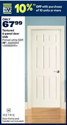 RONA Textured 6-panel door slab offer