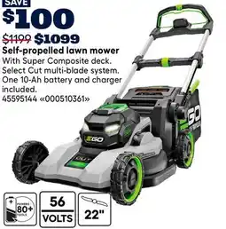 RONA EGO Self-propelled lawn mower offer