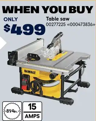 RONA Table saw offer