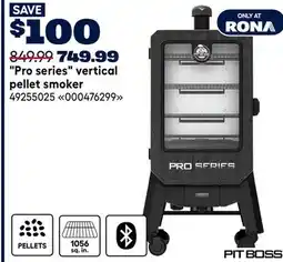 RONA Pro series vertical pellet smoker offer