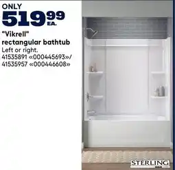 RONA Vikrell rectangular bathtub offer
