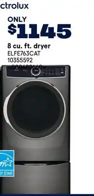 RONA ELECTROLUX 8 cu. ft. dryer offer