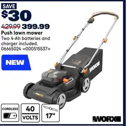 RONA WORX Push lawn mower offer