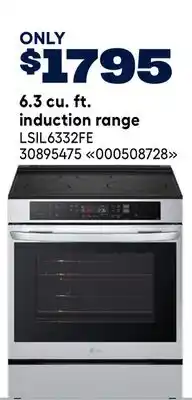 RONA LG 6.3 cu. ft. induction range offer