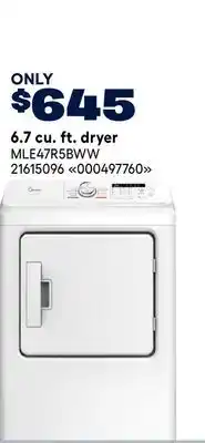 RONA Midea 6.7 cu. ft. dryer offer