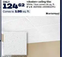 RONA CertainTeed Avalon ceiling tiles offer