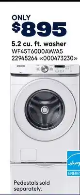 RONA Samsung 5.2 cu. ft. washer offer