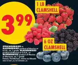 No Frills STRAWBERRIES or RASPBERRIES, BLACKBERRIES or BLUEBERRIES offer