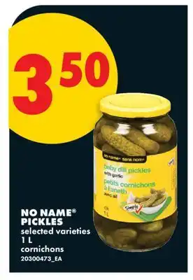 No Frills NO NAME PICKLES offer
