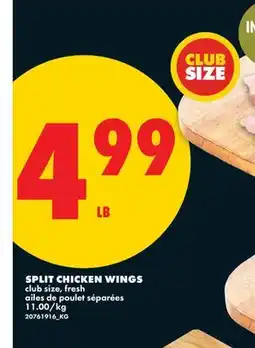 No Frills SPLIT CHICKEN WINGS offer