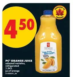 No Frills PC ORANGE JUICE offer