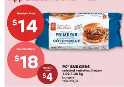 No Frills PC BURGERS offer