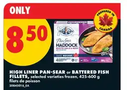 No Frills HIGH LINER PAN-SEAR or BATTERED FISH FILLETS offer