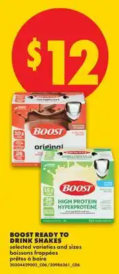 No Frills BOOST READY TO DRINK SHAKES offer