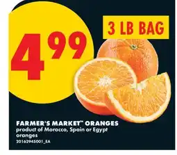 No Frills FARMER'S MARKET ORANGES, 3 LB BAG offer