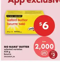 No Frills NO NAME BUTTER offer