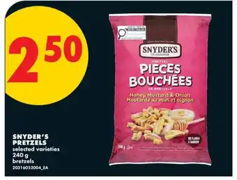 No Frills SNYDER'S PRETZELS offer