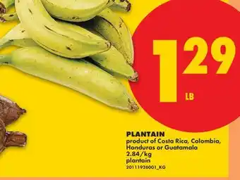 No Frills PLANTAIN offer