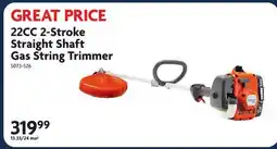 Home Hardware 22CC 2-Stroke Straight Shaft Gas String Trimmer offer