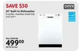 Home Hardware 24 Built-In Dishwasher offer