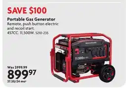 Home Hardware Portable Gas Generator offer