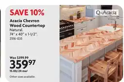 Home Hardware Acacia Chevron Wood Countertop offer