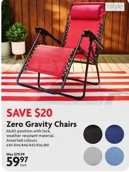 Home Hardware Zero Gravity Chairs offer