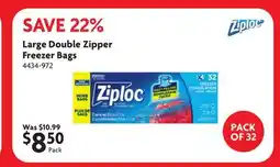 Home Hardware Large Double Zipper Freezer Bags offer