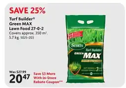 Home Hardware Turf Builder Green MAX Lawn Food 27-0-2 offer