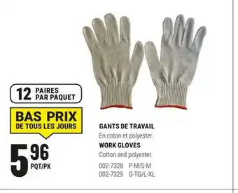 BMR GANTS DE TRAVAIL offer
