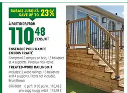 BMR ENSEMBLE POUR RAMPE EN BOIS TRAITÉ offer