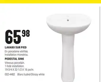 BMR LAVABO SUR PIED offer