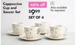 Linen Chest Cappuccino Cup and Saucer Set offer