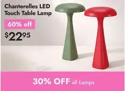 Linen Chest Chanterelles LED Touch Table Lamp offer
