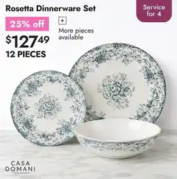 Linen Chest Rosetta Dinnerware Set offer