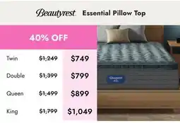 Linen Chest Beautyrest Essential Pillow Top offer