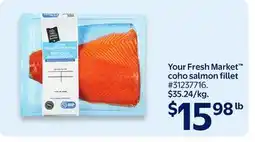 Walmart Your Fresh Market coho salmon fillet offer