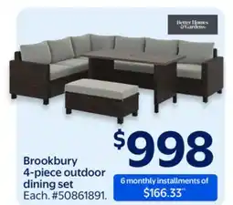 Walmart Brookbury 4-piece outdoor dining set offer