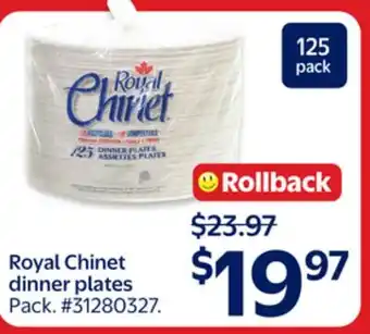 Walmart Royal Chinet dinner plates offer