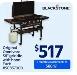 Walmart Original Omnivore 36 griddle with hood offer