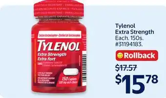 Walmart Tylenol Extra Strength offer