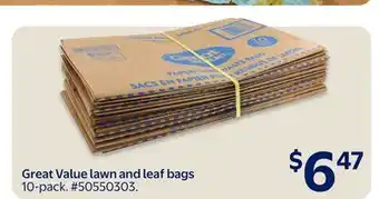 Walmart Great Value lawn and leaf bags offer