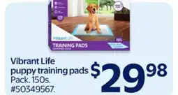 Walmart Vibrant Life puppy training pads offer