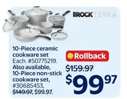 Walmart 10-Piece ceramic cookware set offer