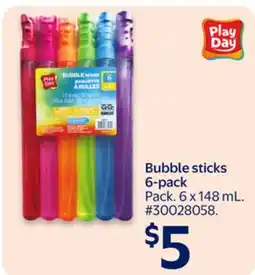Walmart Play Day Bubble sticks 6-pack offer