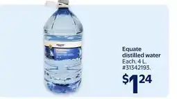 Walmart Equate distilled water offer
