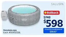 Walmart Saluspa Honolulu spa offer