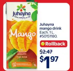 Walmart Juhayna mango drink offer
