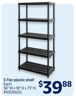 Walmart 5-Tier plastic shelf offer